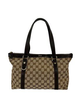 Gucci Shoulder Bag Abbey Beige Da Brown Leather